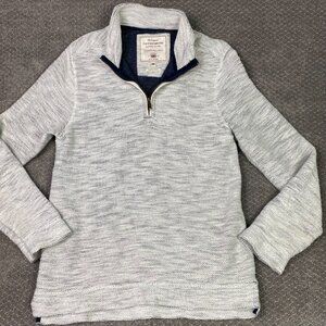 Fat Face 1/4 Zip Pullover Sweater Men's Medium Oatmeal Textured